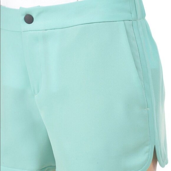 Rag & Bone Jess Short in Aqua Sky Blue Size 8 $255 USA Designer Flowy Curved Hem - Picture 4 of 16